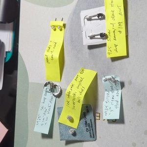 10k and 925 silver earrings